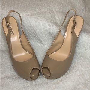 Shoe dazzle sling back heels